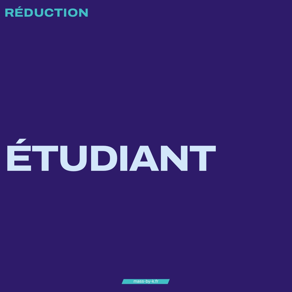 Massage californien - option Réduction étudiante